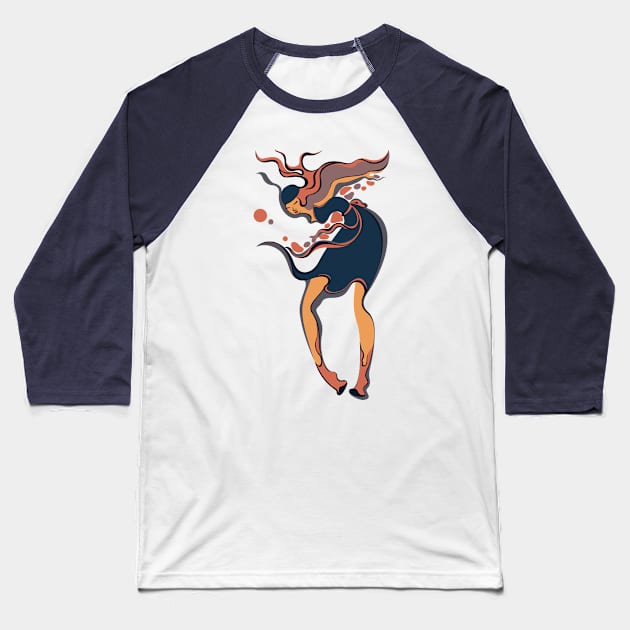 Girl dancing underwater Baseball T-Shirt by masha